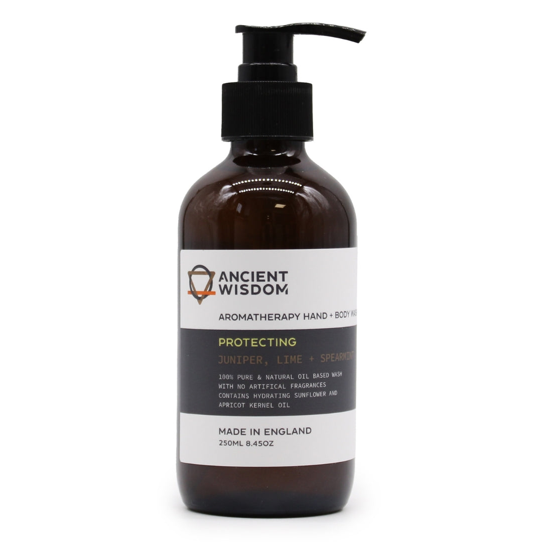 Gel de manos y cuerpo de enebro, lima y menta verde 250ml