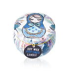 Vela Artística en Lata - Muñecas rusas - Muñeca azul