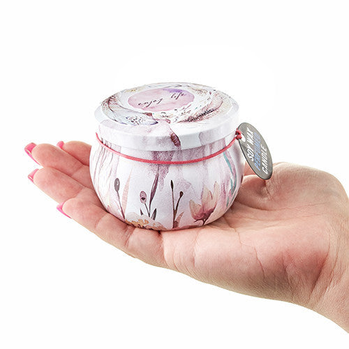 Vela Artística en Lata - Jardín Romántico - Té y Rosa