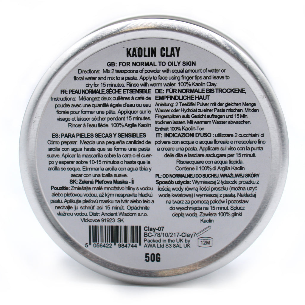 Mascarilla de Arcilla de Caolín 50g