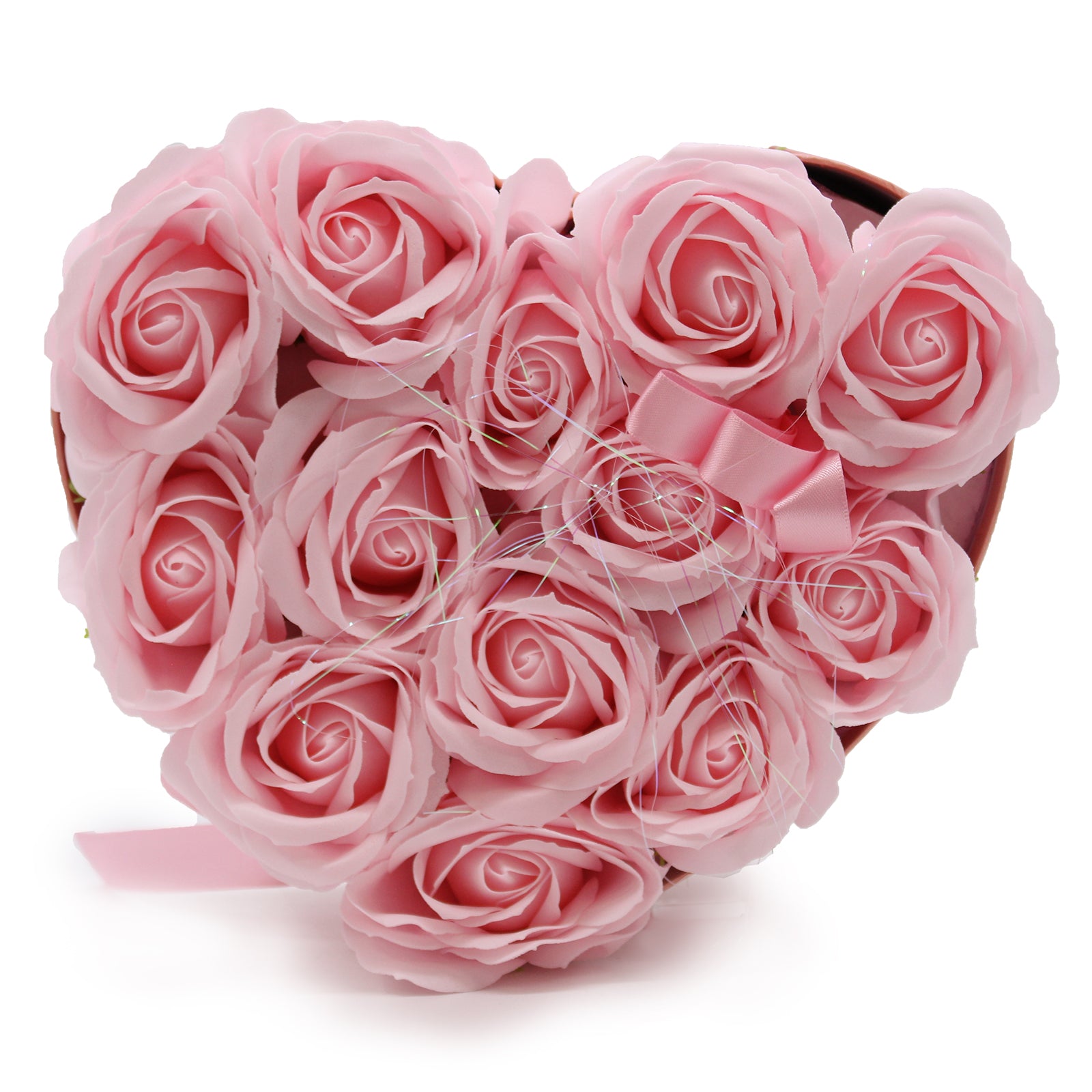Caja de Regalo - Flor de Jabón 13 Rosas Rosas - Corazón