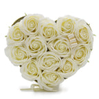 Caja de Regalo - Flor de Jabón 13 Rosas Crema - Corazón