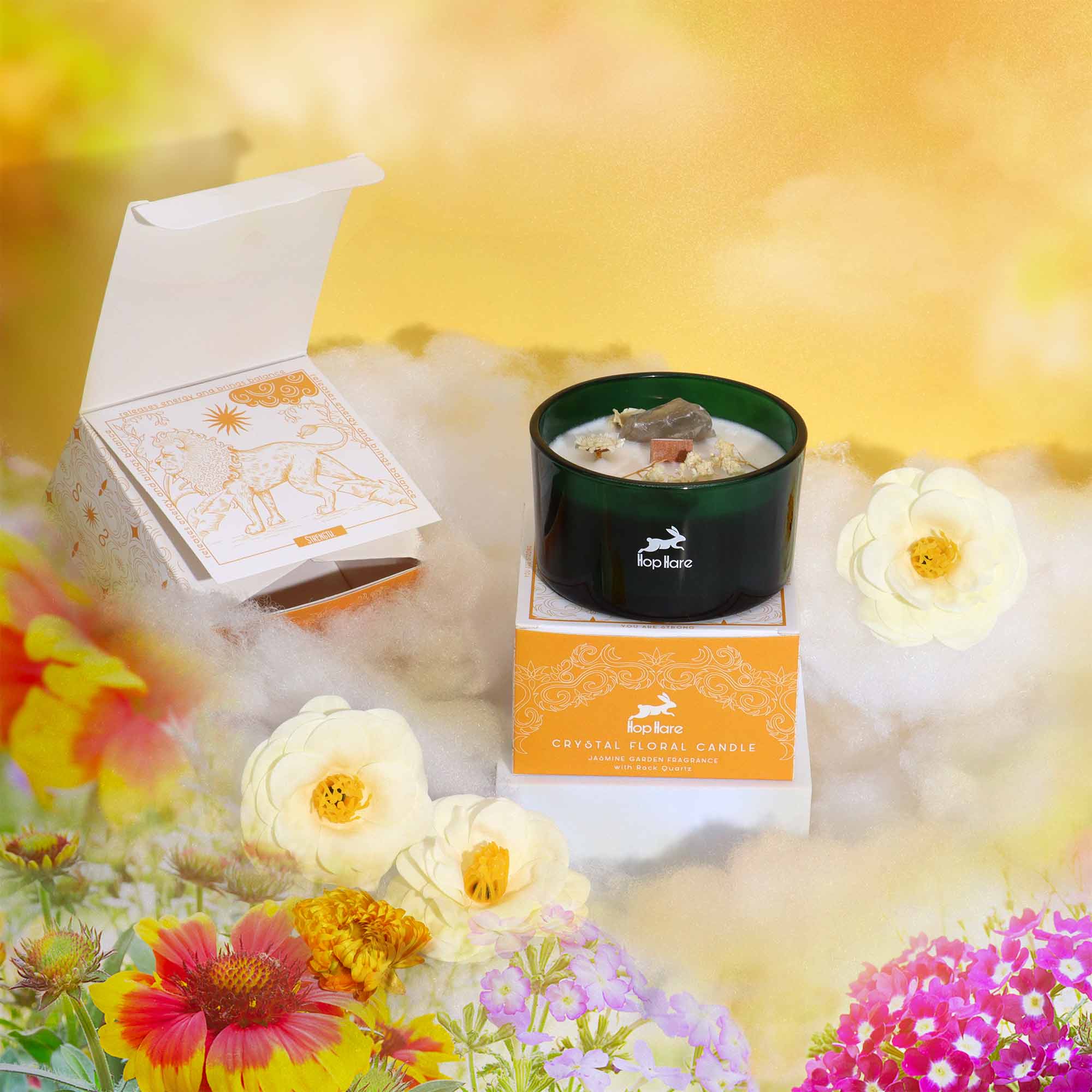 Vela Mágica de Flor y Cristal - León