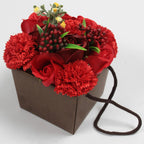 Bouquet Flores Jabón - Rosas Rojas y clavel