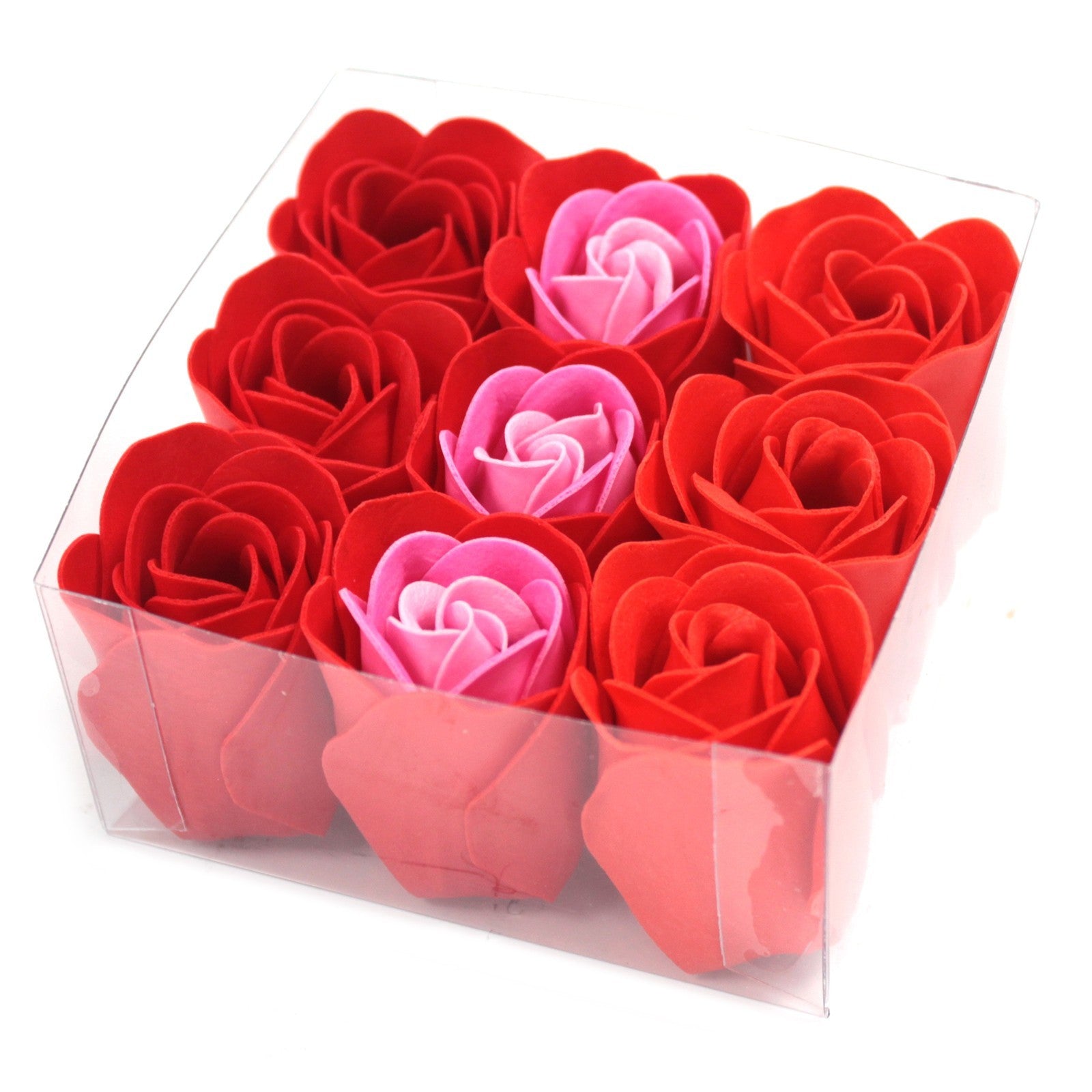 Set de 9 flores de Jabón - Rosas rojas