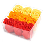 Set de 9 flores de Jabón - Rosas melocotón