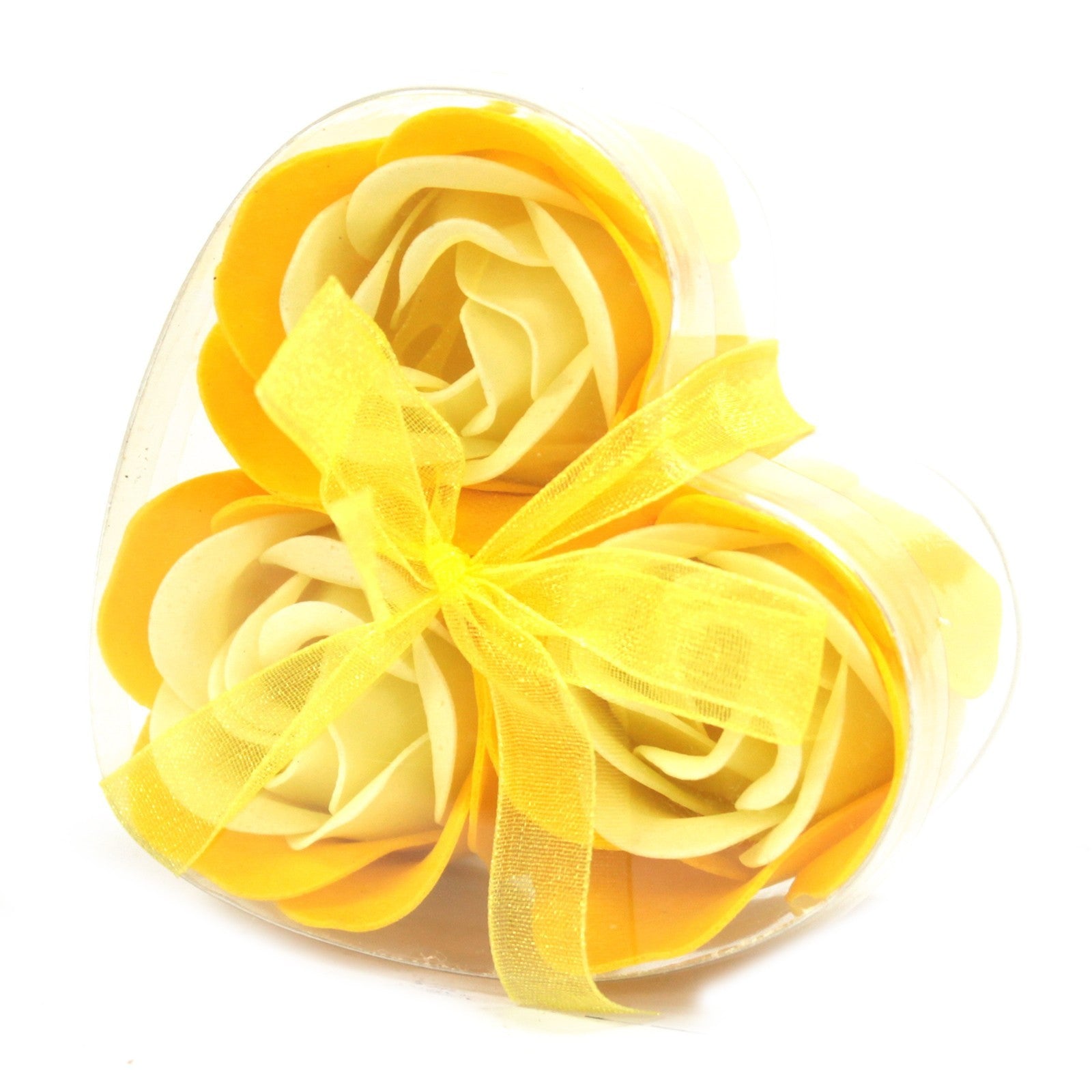 Set de 3 flores de Jabón caja corazón - Rosas primavera