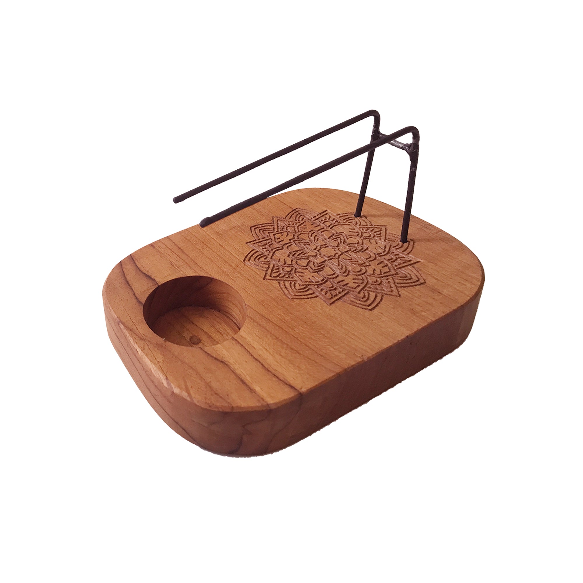 Calentador de Palo Santo – Madera de Teca · Diseño Mandala