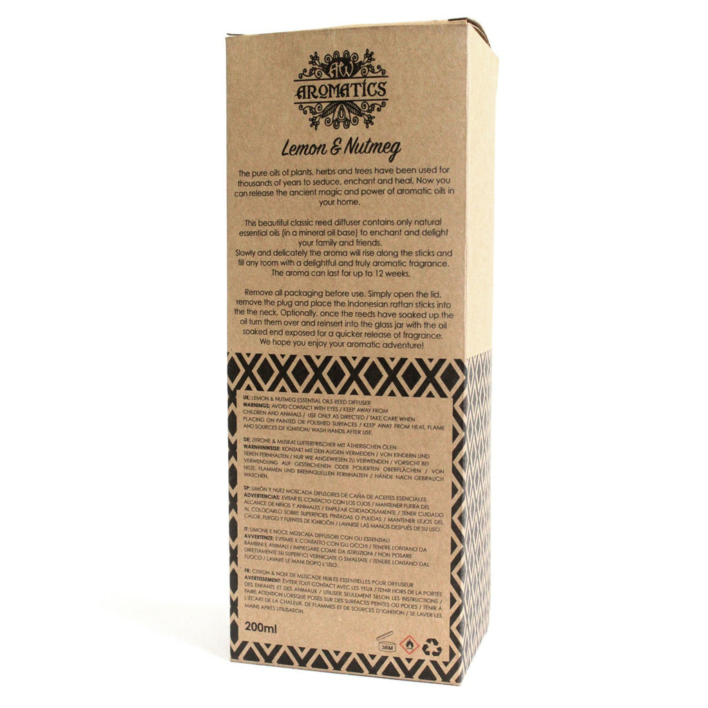 Stick de Varillas con Aceites Esenciales - Limón y Nuez moscada