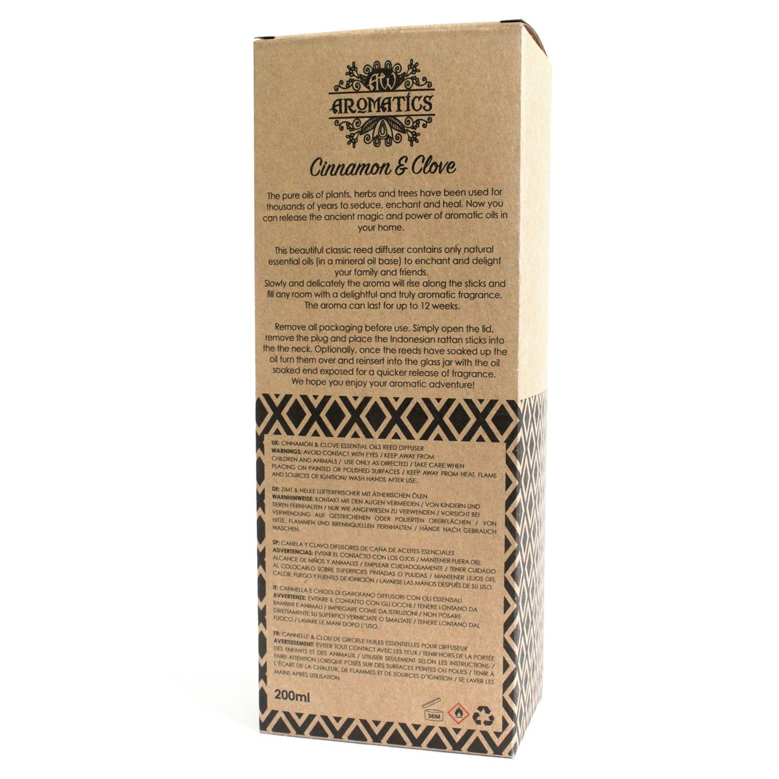 Stick de Varillas con Aceites Esenciales - Canela Y Clavo