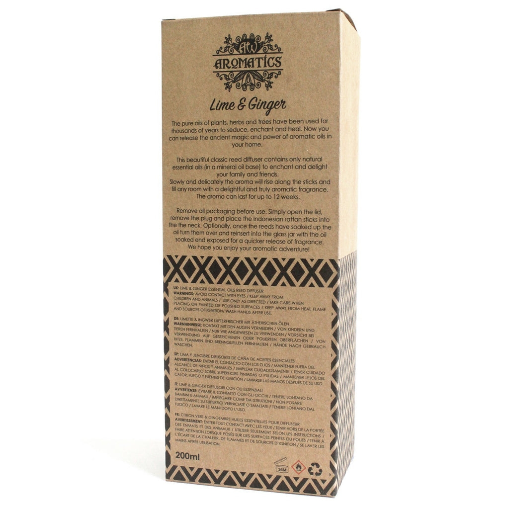 Stick de Varillas con Aceites Esenciales - Lima y Jengibre