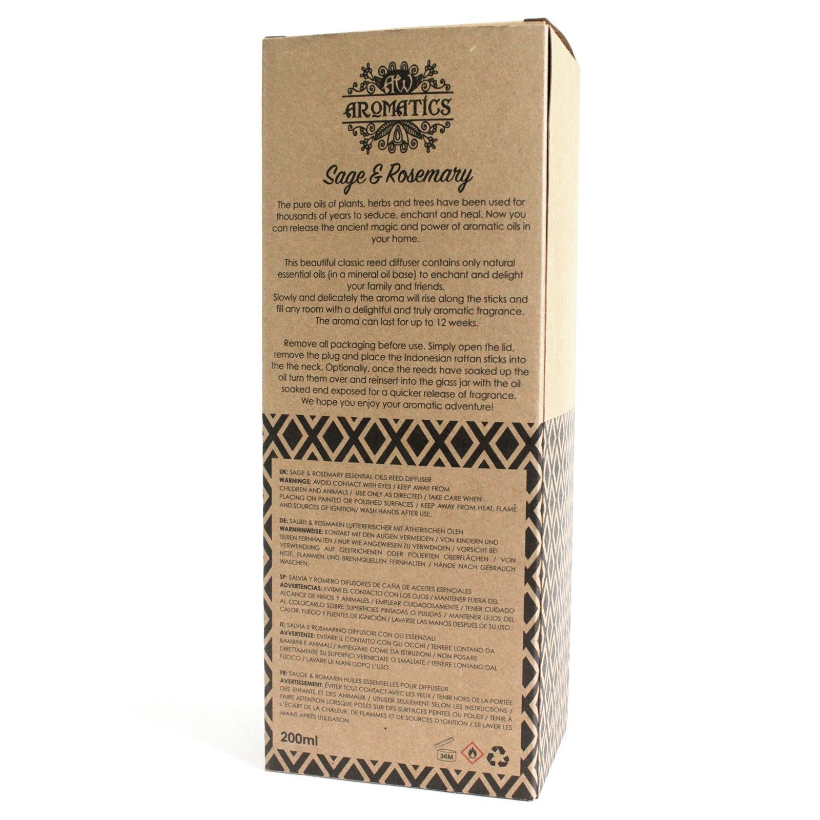 Stick de Varillas con Aceites Esenciales - Salvia y Romero
