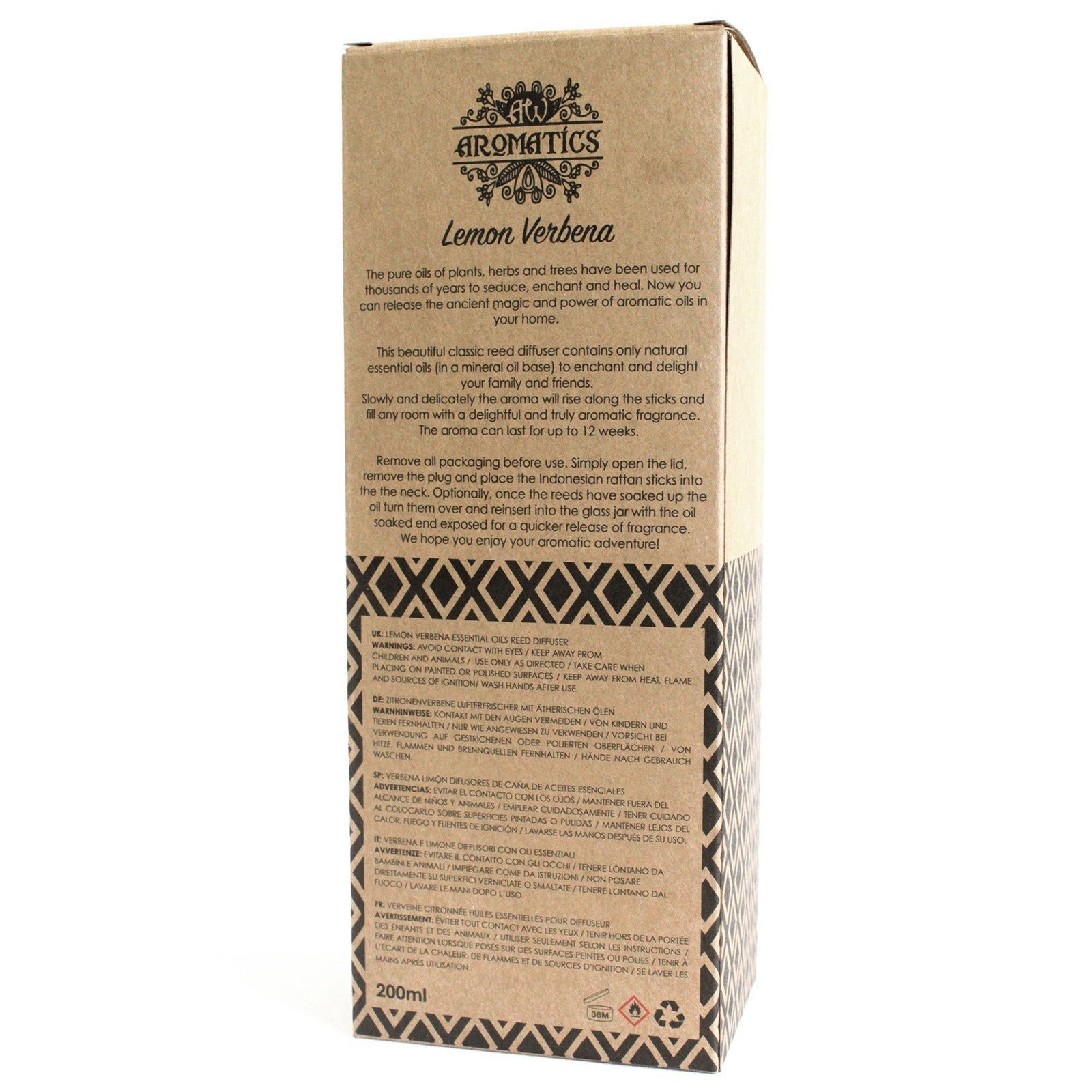 Stick de Varillas con Aceites Esenciales - Verbena de limón