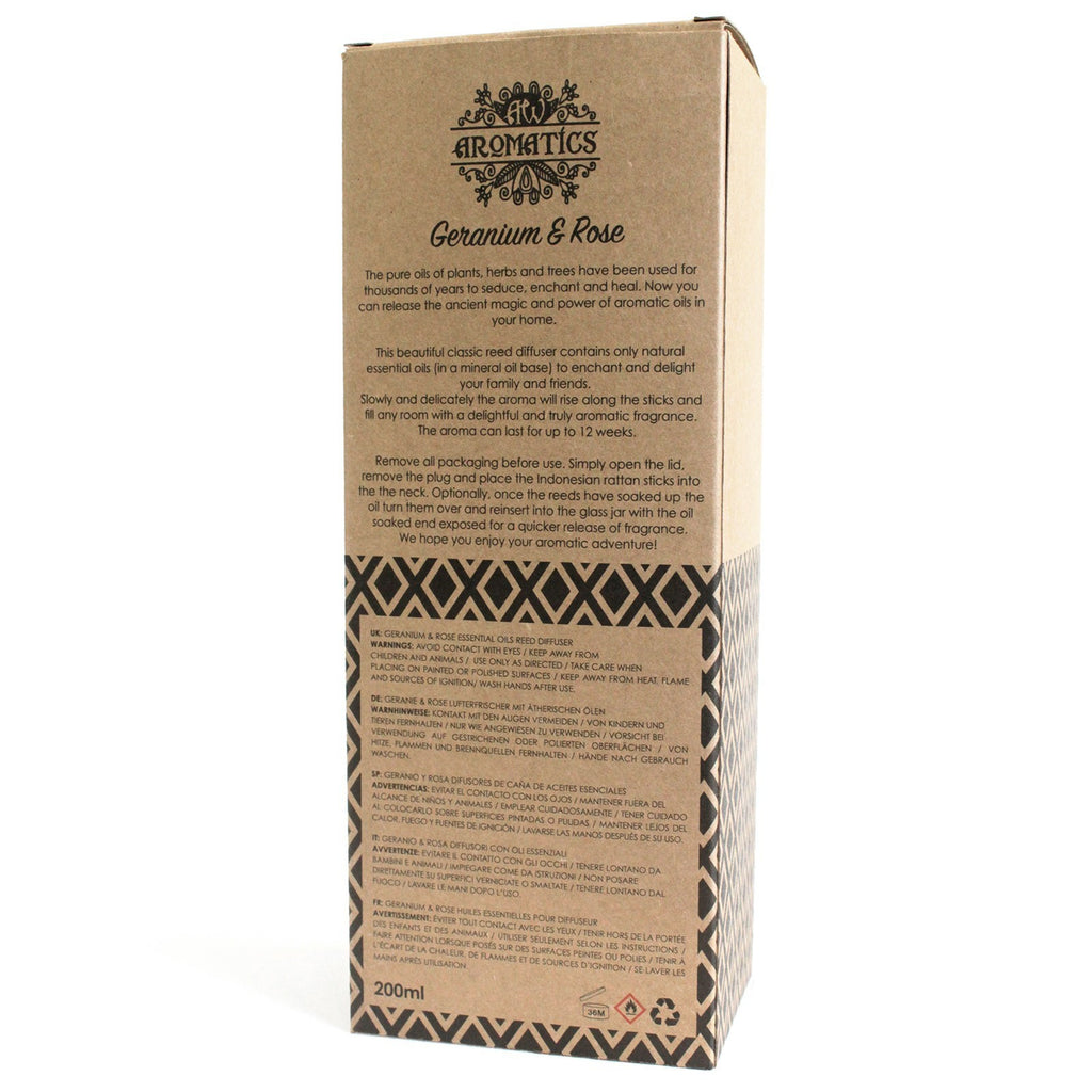 Stick de Varillas con Aceites Esenciales - Geranio y Rosa