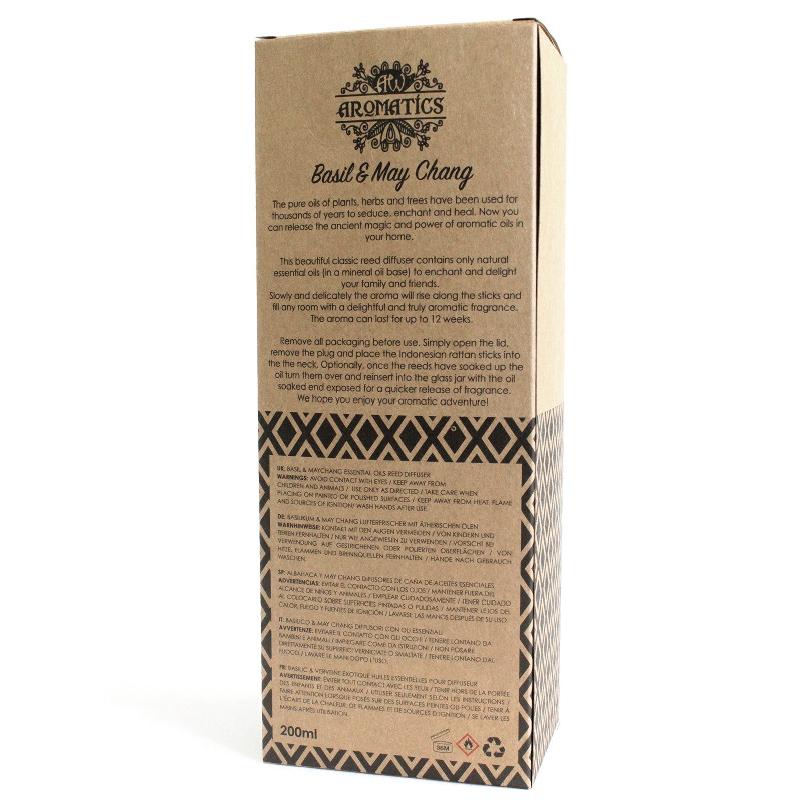 Stick de Varillas con Aceites Esenciales - Albahaca y Maychang
