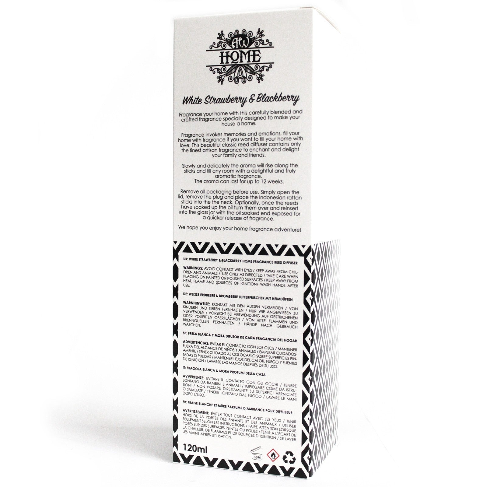 Stick Aromático 120ml - Fresa blanca y Frambuesa