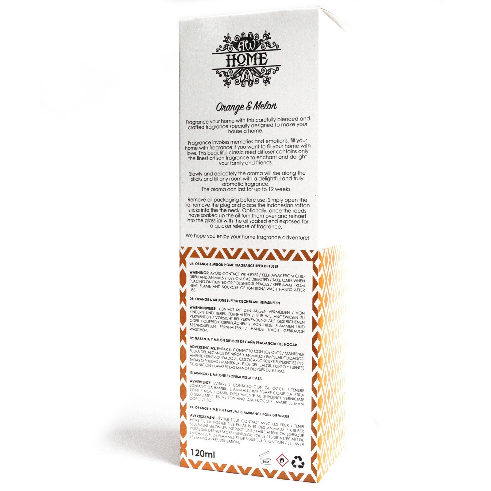 Stick Aromático 120ml - Naranja y Melón