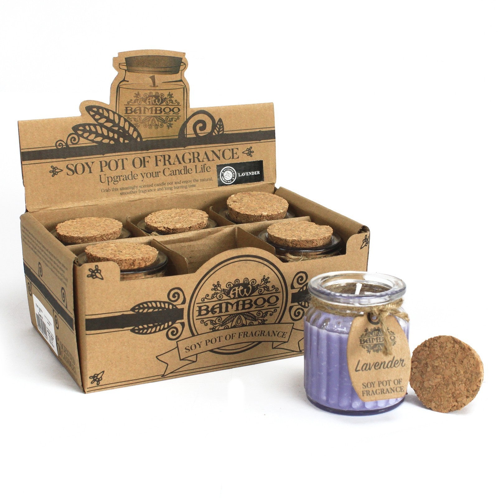 Vela de Cera de Soja en Tarro - Lavanda