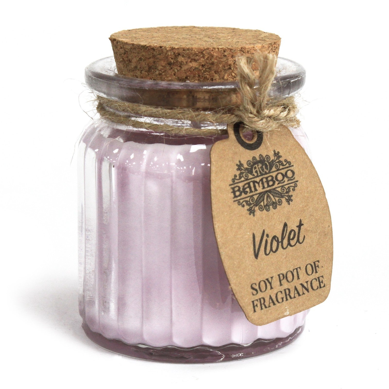 Vela de Cera de Soja en Tarro - Violeta