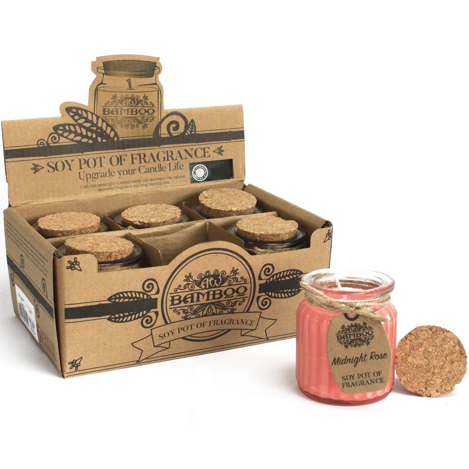 Vela de Cera de Soja en Tarro - Rosa