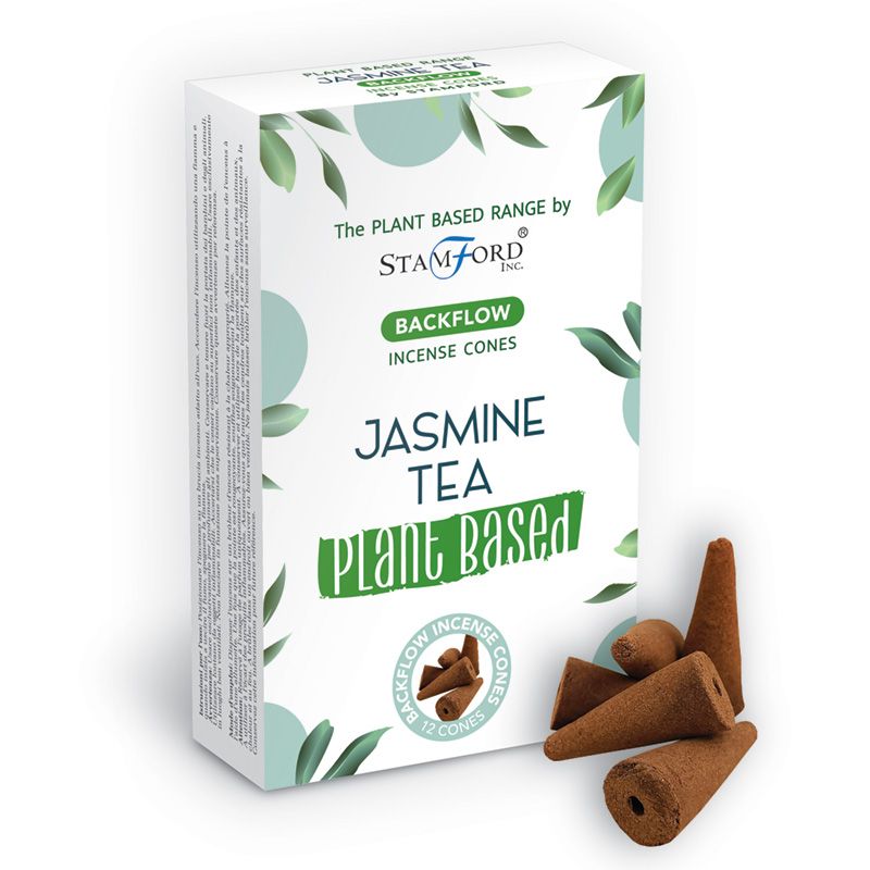 Conos de Incienso de Reflujo a Base de Plantas- Té de Jazmín