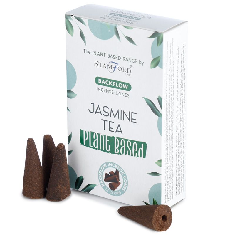 Conos de Incienso de Reflujo a Base de Plantas- Té de Jazmín