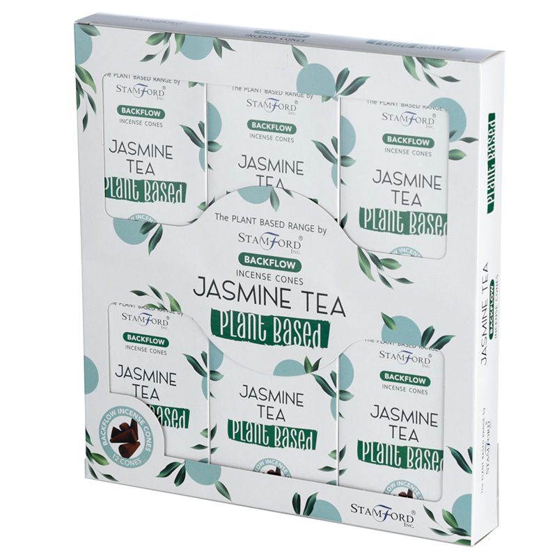 Conos de Incienso de Reflujo a Base de Plantas- Té de Jazmín