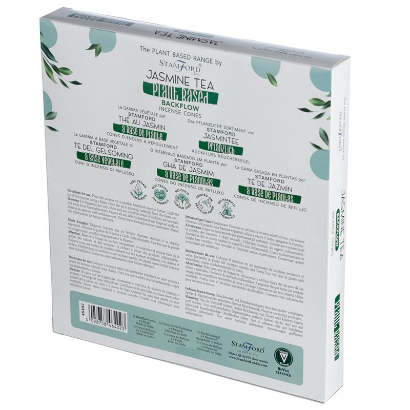 Conos de Incienso de Reflujo a Base de Plantas- Té de Jazmín