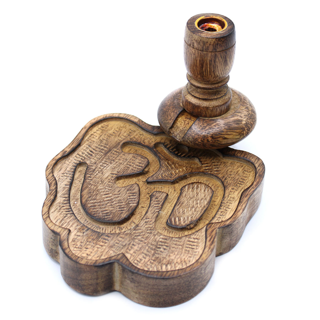 Quemador de Incienso Inverso en Madera de Mango - Ohm