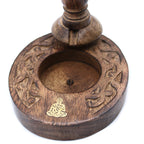 Quemador de Incienso Inverso en Madera de Mango - Brass Buddha